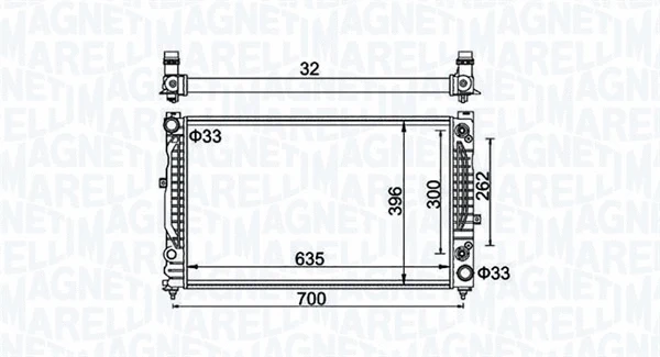 Radiator, engine cooling (350213185500)