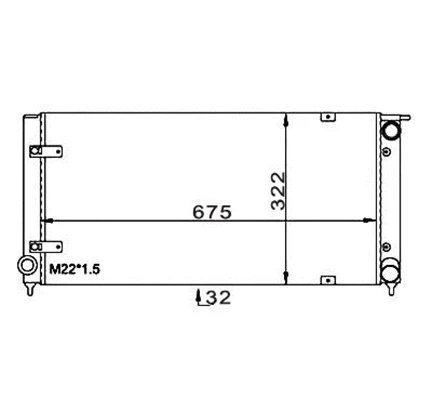 Radiator, engine cooling (359000300470)