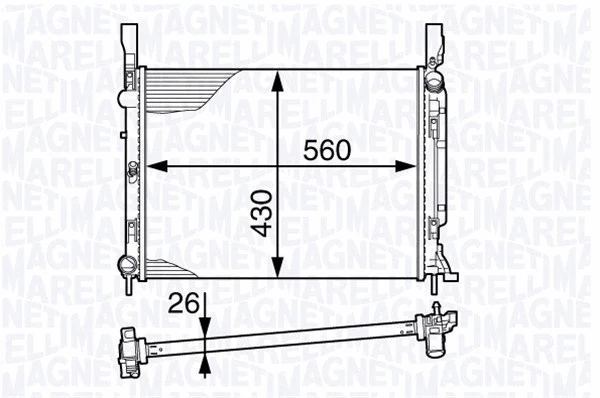 Radiator, engine cooling (350213142400)