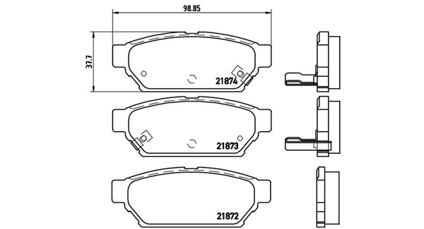 Brake Pad Set, disc brake (363700454016)