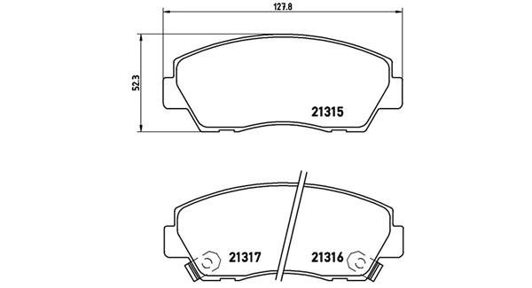 Brake Pad Set, disc brake (363700449014)