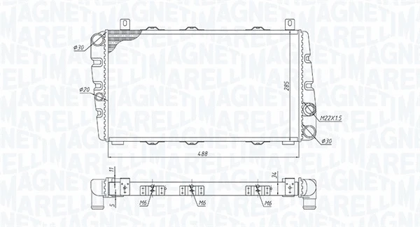 Radiator, engine cooling (350213189700)