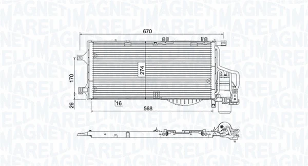 Condenser, air conditioning (350203783000)