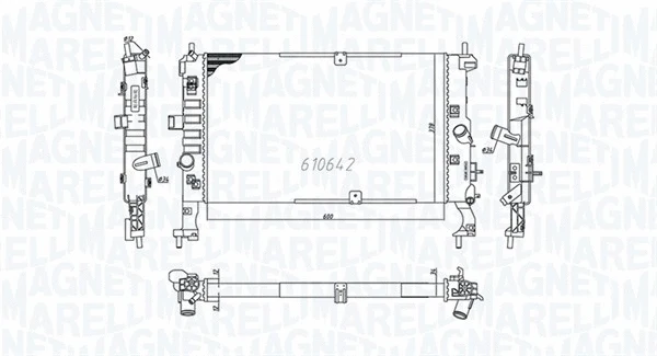 Radiator, engine cooling (350213972000)
