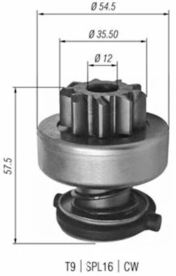 Pinion, starter (940113020346)