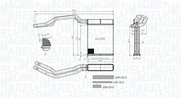 Heat Exchanger, interior heating (350218453000)