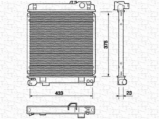 Radiator, engine cooling (350213700000)