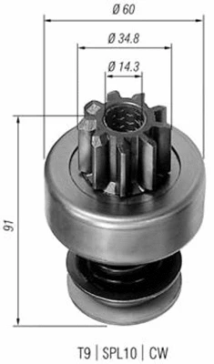 Pinion, starter (940113020102)