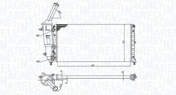 Radiator, engine cooling (350213172200)