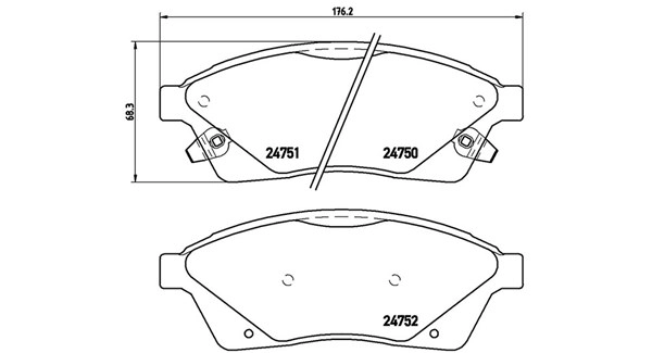 Brake Pad Set, disc brake (363700409010)