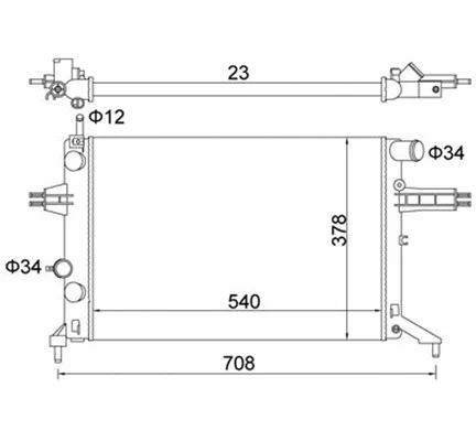 Radiator, engine cooling (359000300310)