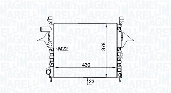 Radiator, engine cooling (350213161200)