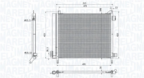 Condenser, air conditioning (350203793000)