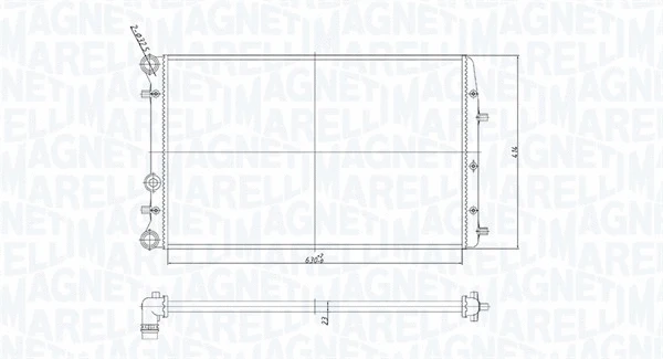 Radiator, engine cooling (350213841000)