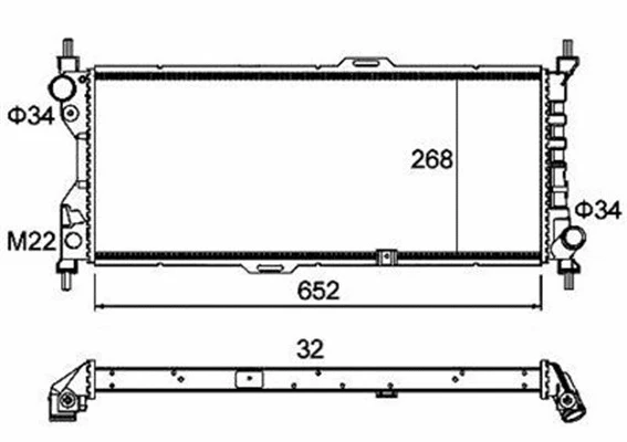 Radiator, engine cooling (359000301320)