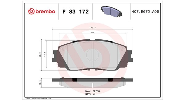 Brake Pad Set, disc brake