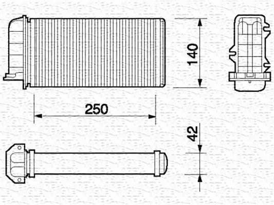 Heat Exchanger, interior heating (350218059000)