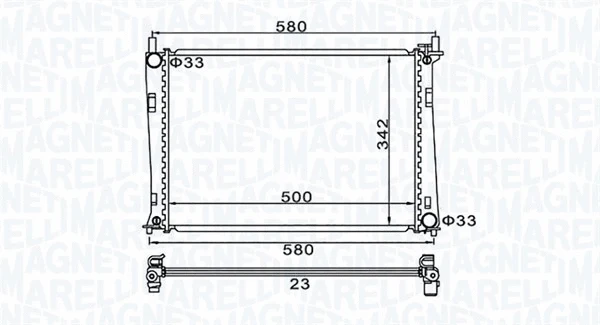 Radiator, engine cooling (350213152600)