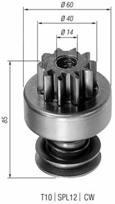 Pinion, starter (940113020205)