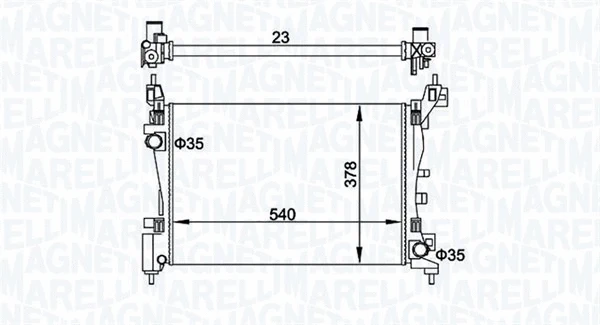 Radiator, engine cooling (350213899000)