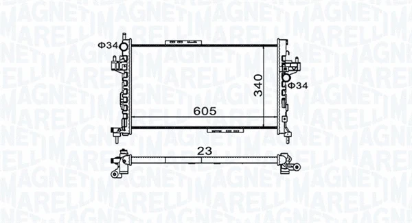 Radiator, engine cooling (350213977000)