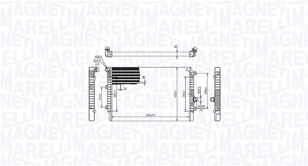 Radiator, engine cooling (350213214000)