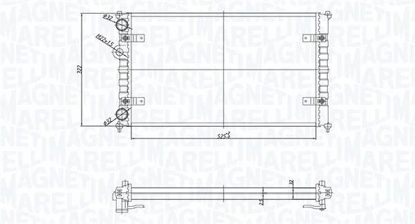 Radiator, engine cooling (350213167700)