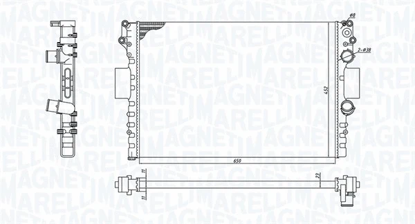Radiator, engine cooling (350213184100)