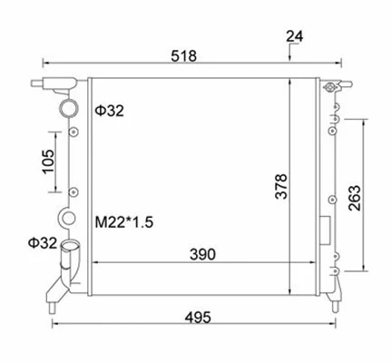 Radiator, engine cooling (359000300640)