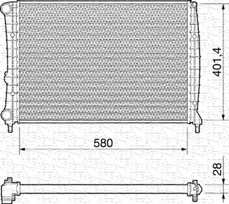 Radiator, engine cooling (350213194000)