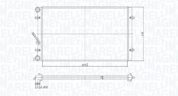 Radiator, engine cooling (350213190800)