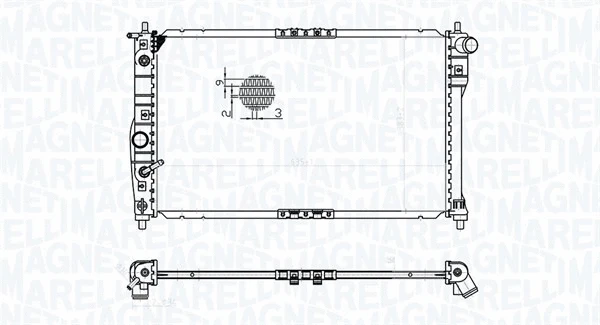 Radiator, engine cooling (350213175600)