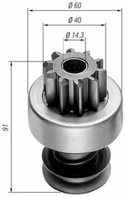 Pinion, starter (940113020028)