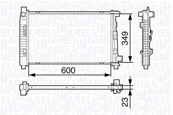 Radiator, engine cooling (350213132000)