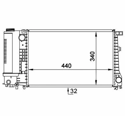 Radiator, engine cooling (359000300460)