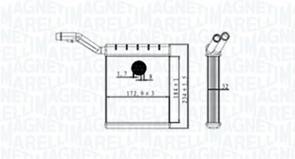 Heat Exchanger, interior heating (350218480000)