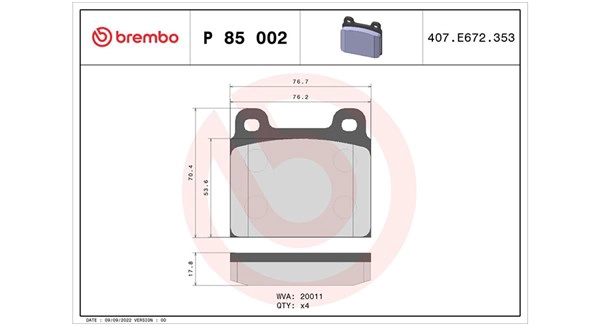 Brake Pad Set, disc brake
