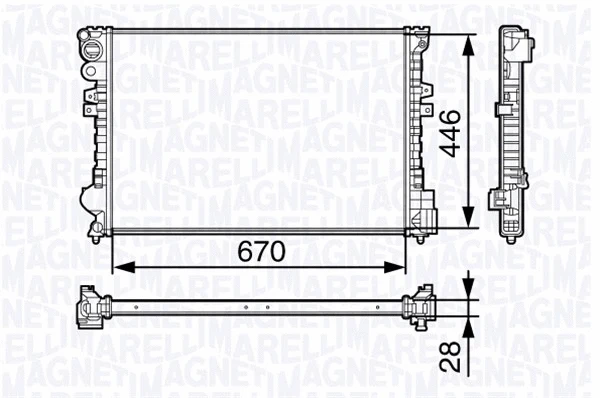 Radiator, engine cooling (350213131400)