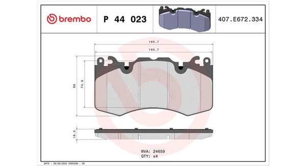 Brake Pad Set, disc brake