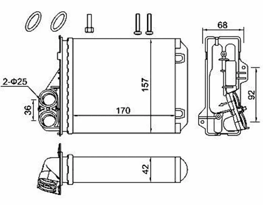 Heat Exchanger, interior heating (359000391990)