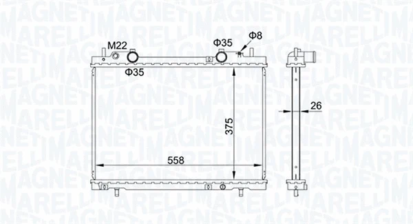 Radiator, engine cooling (350213163900)