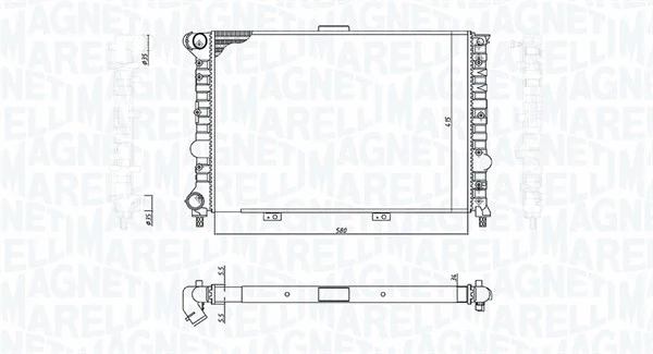 Radiator, engine cooling (350213184900)