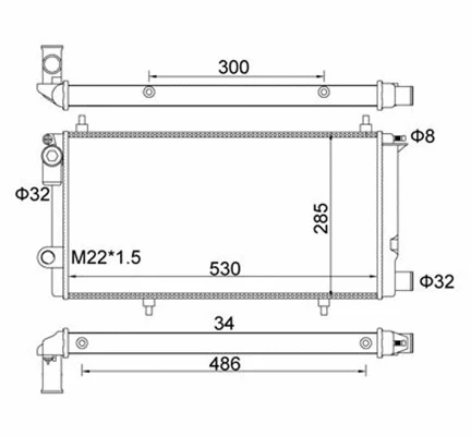 Radiator, engine cooling (359000300690)