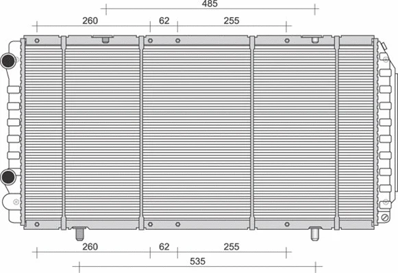 Radiator, engine cooling (350213894000)