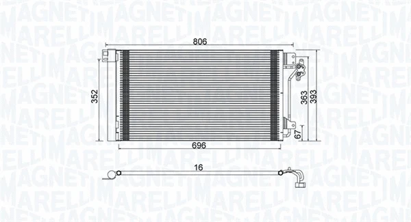 Condenser, air conditioning (350203962000)