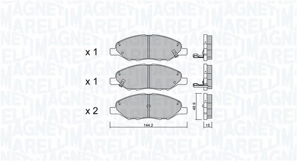 Brake Pad Set, disc brake (363916060971)