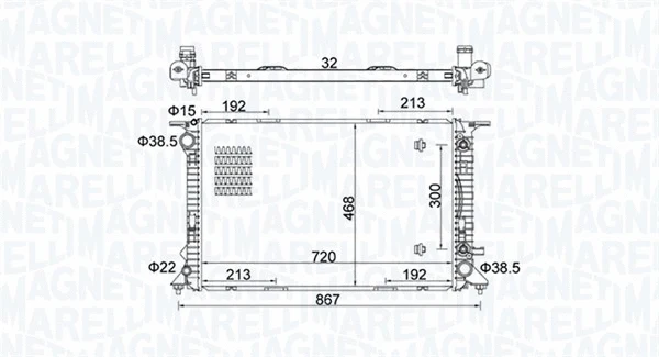 Radiator, engine cooling (350213161800)