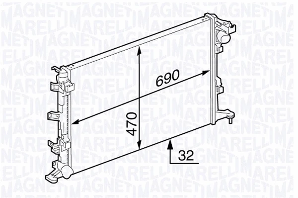 Radiator, engine cooling (350213139000)