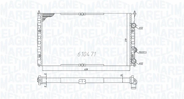 Radiator, engine cooling (350213842000)