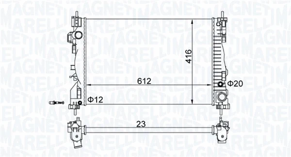 Radiator, engine cooling (350213129700)